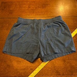 Old Navy Women's vibrant Blue Linen Shorts L
